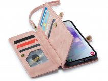 CaseMania 2in1 Wallet Ritsvak Case Roze - Samsung Galaxy A36 Hoesje