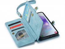 CaseMania 2in1 Wallet Ritsvak Case Aqua - Samsung Galaxy A36 Hoesje