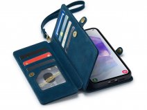 CaseMania 2in1 Wallet Ritsvak Case Donkerblauw - Samsung Galaxy A36 Hoesje