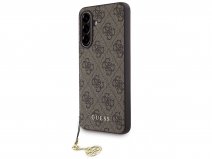 Guess Monogram Charm Case Bruin - Samsung Galaxy A36 hoesje