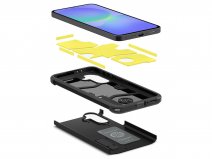Spigen Tough Armor Case Zwart - Samsung Galaxy A36 Hoesje