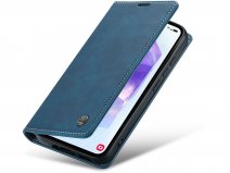 CaseMania Vintage Slim Bookcase Donkerblauw - Samsung Galaxy A37 hoesje