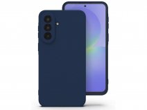 CaseMania Silicon Microfiber Case Donkerblauw - Samsung Galaxy A37 hoesje