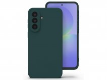 CaseMania Silicon Microfiber Case Donkergroen - Samsung Galaxy A37 hoesje