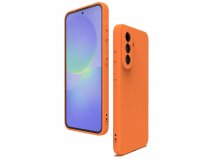 CaseMania Silicon Microfiber Case Oranje - Samsung Galaxy A37 hoesje