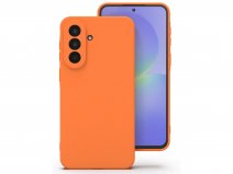 CaseMania Silicon Microfiber Case Oranje - Samsung Galaxy A37 hoesje