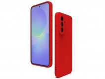 CaseMania Silicon Microfiber Case Rood - Samsung Galaxy A37 hoesje