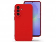 CaseMania Silicon Microfiber Case Rood - Samsung Galaxy A37 hoesje