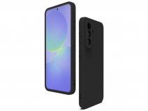 CaseMania Silicon Microfiber Case Zwart - Samsung Galaxy A37 hoesje