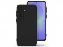 CaseMania Silicon Microfiber Case Zwart - Samsung Galaxy A37 hoesje