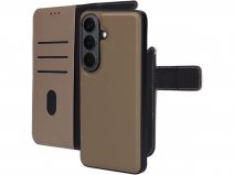 Mobiparts 2in1 Leather Folio Taupe - Samsung Galaxy A37 hoesje