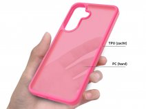Solidenz Frosted Hybrid Case Fuchsia Roze - Samsung Galaxy A37 hoesje