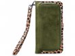 Mobilize 2in1 Magnet Zipper Case Green Leopard - Samsung Galaxy A42 hoesje