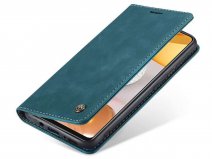 CaseMe Vintage BookCase Blauw - Samsung Galaxy A42 hoesje