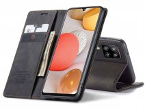 CaseMe Vintage BookCase Zwart - Samsung Galaxy A42 hoesje
