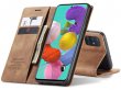 CaseMe Vintage BookCase Tan - Samsung Galaxy A51 hoesje