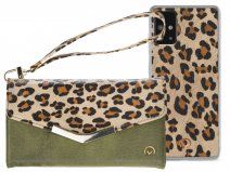 Mobilize Elegant Magnet Clutch Green Leopard - Samsung Galaxy A51 Hoesje