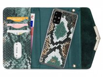 Mobilize Elegant Magnet Clutch Green Snake - Samsung Galaxy A51 Hoesje