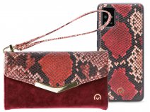 Mobilize Elegant Magnet Clutch Red Snake - Samsung Galaxy A51 Hoesje