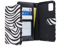 Book Case Mapje Zebra Print - Samsung Galaxy A51 hoesje