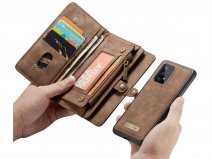 CaseMe 2in1 Wallet Ritsvak Case Bruin - Samsung Galaxy A53 Hoesje