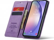 CaseMania Vintage Slim Bookcase Lila Paars - Samsung Galaxy A53 hoesje