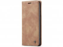 CaseMe Vintage BookCase Tan - Samsung Galaxy A53 hoesje