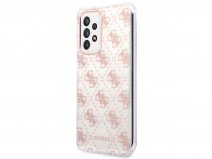Guess 4G Monogram Glitter Case Roze - Samsung Galaxy A53 hoesje
