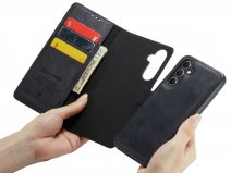 CaseMania 2in1 Leather Bookcase Zwart - Samsung Galaxy A54 Hoesje