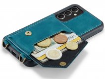 CaseMania Crossbody Wallet Case Groen - Samsung Galaxy A54 hoesje met koord
