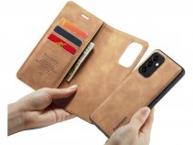 CaseMe 2in1 Magnetic Bookcase Cognac - Samsung Galaxy A54 Hoesje