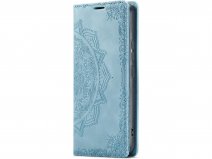 CaseMe Mandala BookCase Aqua - Samsung Galaxy A54 hoesje