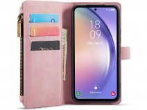 CaseMania Ritsvak Wallet Case Roze - Samsung Galaxy A54 Hoesje