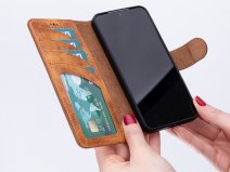 Solidenz Wax Leather Wallet Bruin - Samsung Galaxy A55 Hoesje Leer