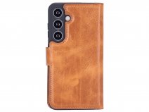 Solidenz Wax Leather Wallet Bruin - Samsung Galaxy A55 Hoesje Leer