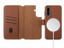 Accezz Leather 2in1 Bookcase MagSafe Cognac - Samsung Galaxy A56 Hoesje Leer