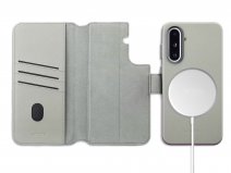 Accezz Leather 2in1 Bookcase MagSafe Grijs - Samsung Galaxy A56 Hoesje Leer