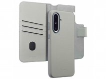 Accezz Leather 2in1 Bookcase MagSafe Grijs - Samsung Galaxy A56 Hoesje Leer