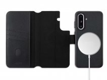 Accezz Leather 2in1 Bookcase MagSafe Zwart - Samsung Galaxy A56 Hoesje Leer