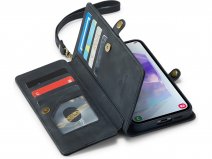 CaseMania 2in1 Wallet Ritsvak Case Zwart - Samsung Galaxy A56 Hoesje