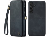 CaseMania 2in1 Wallet Ritsvak Case Zwart - Samsung Galaxy A56 Hoesje