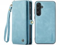 CaseMania 2in1 Wallet Ritsvak Case Aqua - Samsung Galaxy A56 Hoesje