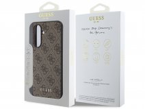 Guess Monogram Charm Case Bruin - Samsung Galaxy A56 hoesje
