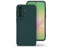 CaseMania Silicon Microfiber Case Donkergroen - Samsung Galaxy A57 hoesje