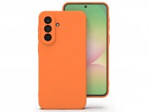 CaseMania Silicon Microfiber Case Oranje - Samsung Galaxy A57 hoesje