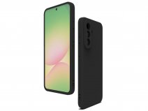 CaseMania Silicon Microfiber Case Zwart - Samsung Galaxy A57 hoesje