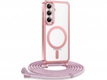 Shiny Crossbody Case Rosé - Samsung Galaxy A57 hoesje met Koord Qi2 MagSafe