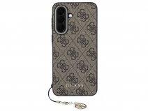 Guess Monogram Charm Case Bruin - Samsung Galaxy A57 hoesje