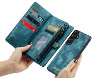 Solidenz 2in1 Wallet Ritsvak Case Blauw - Samsung Galaxy A57 Hoesje