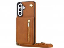 Solidenz Crossbody Wallet Case met Koord - Samsung Galaxy A57 Hoesje Cognac